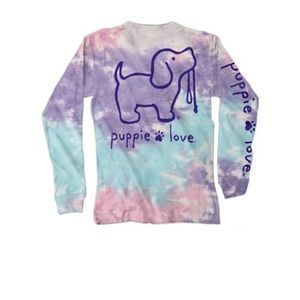 Puppy love long sleeve tie dye